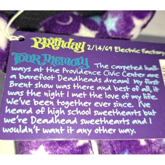 Dark Star Bear Grateful Dead Plush Doll Stars Deadhead Purple Gift Tour Concert - Picture 4 of 4